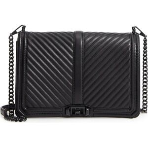 Rebecca Minkoff Chevron Quilted Jumbo Love Crossbody – Black “NWT - minor wear”